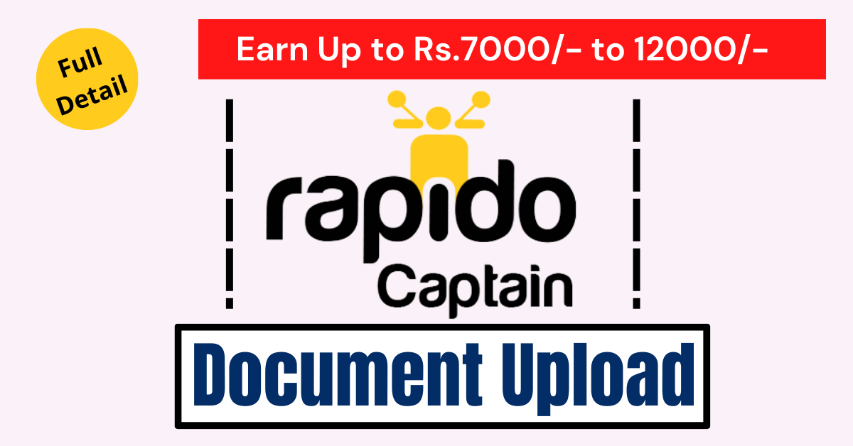 Upload document in Rapido Captain