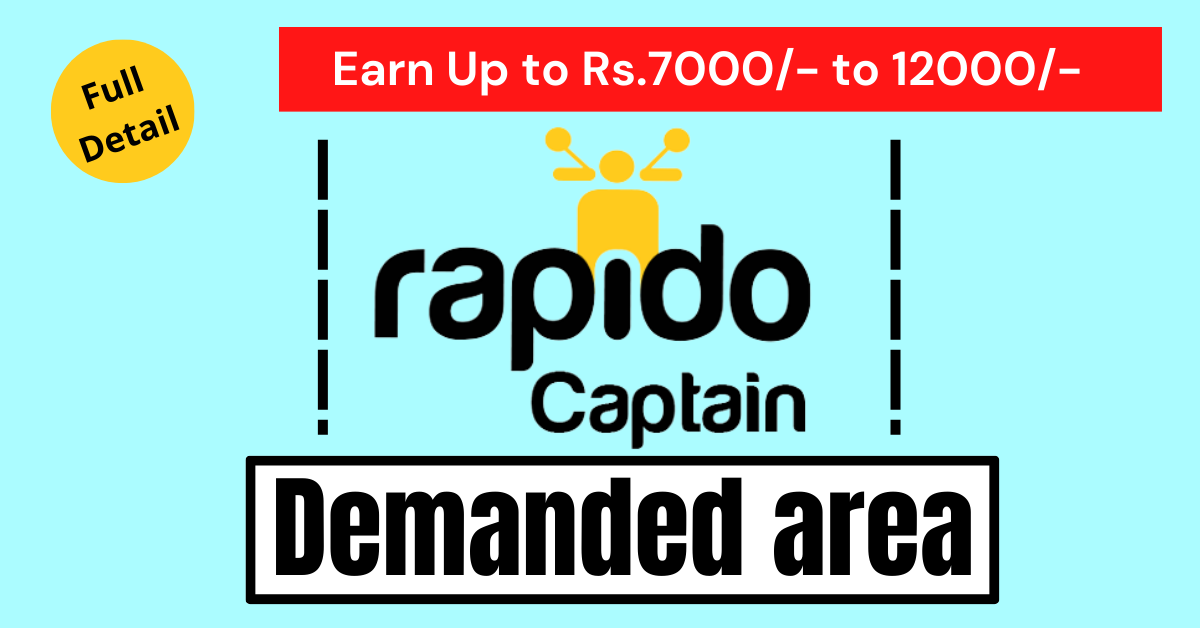 Demanded area in Rapido Captain