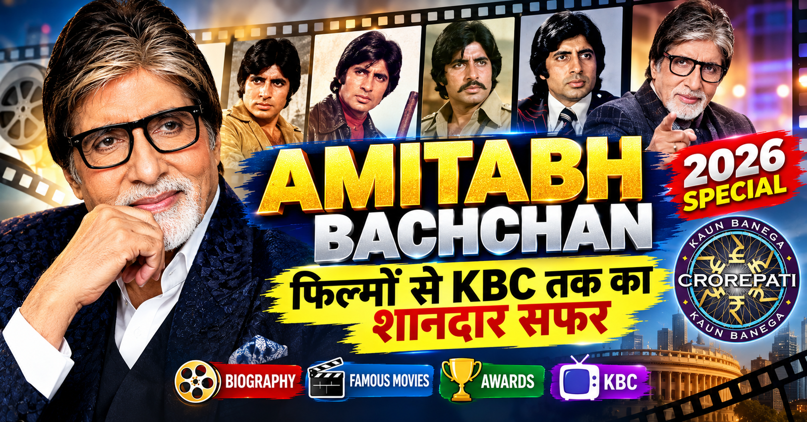 Amitabh Bachchan Biography Hindi - अमिताभ बच्चन का जीवन और फिल्मी करियर